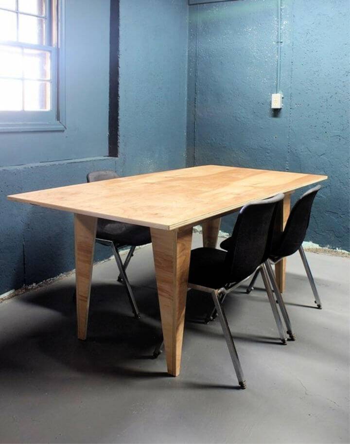 DIY Modern Birch Table