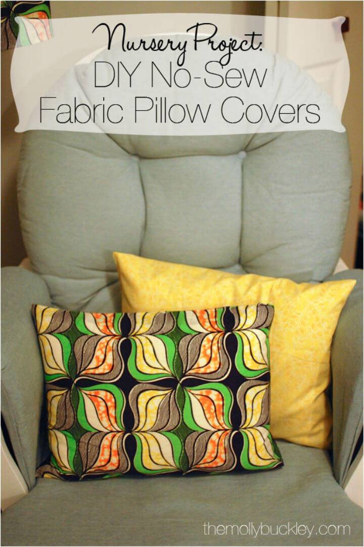 DIY No Sew Fabric Pillow Covers