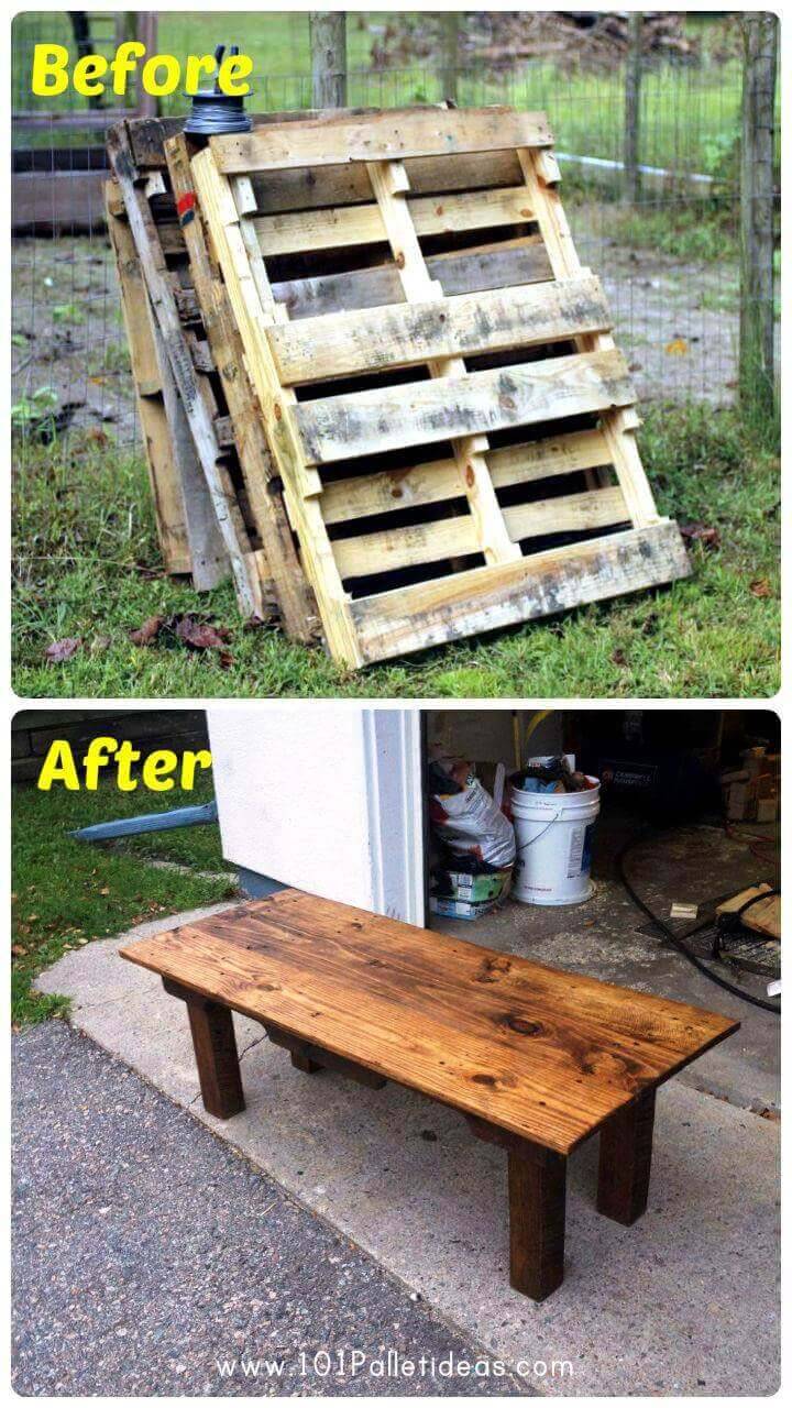 DIY Oak and Pine Pallet Table