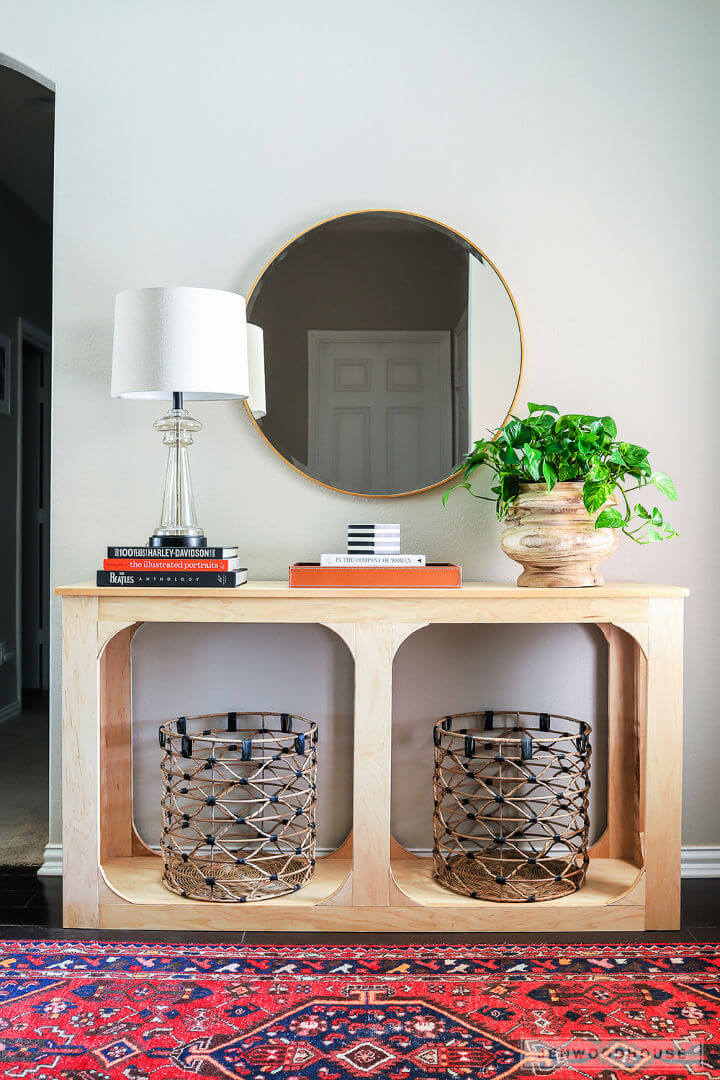 DIY One Sheet Plywood Console Table