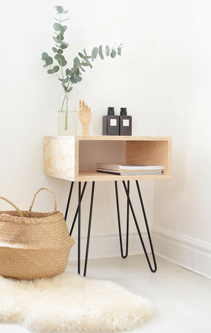 DIY One Sheet Plywood Nightstand