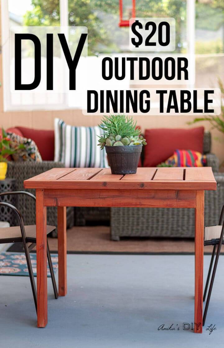 DIY Outdoor Dining Table Under 20 1