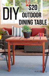 14 Free Farmhouse Style DIY Outdoor Dining Table Plans