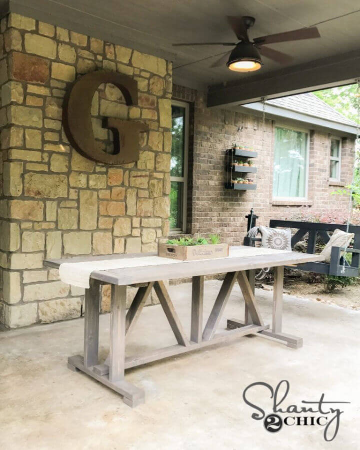 DIY Outdoor Dining Table Under 60