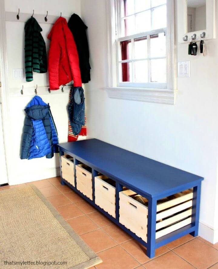 Simple Outdoor Shoe Storage Bench