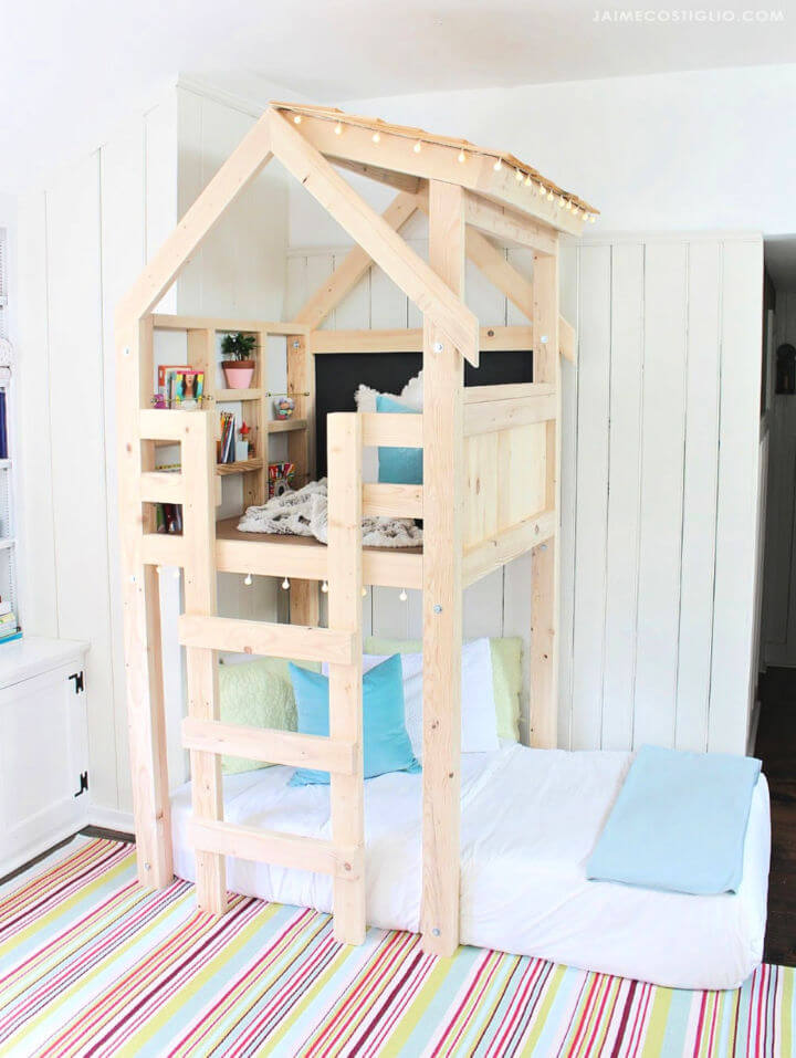 DIY Over Bed Kids Loft