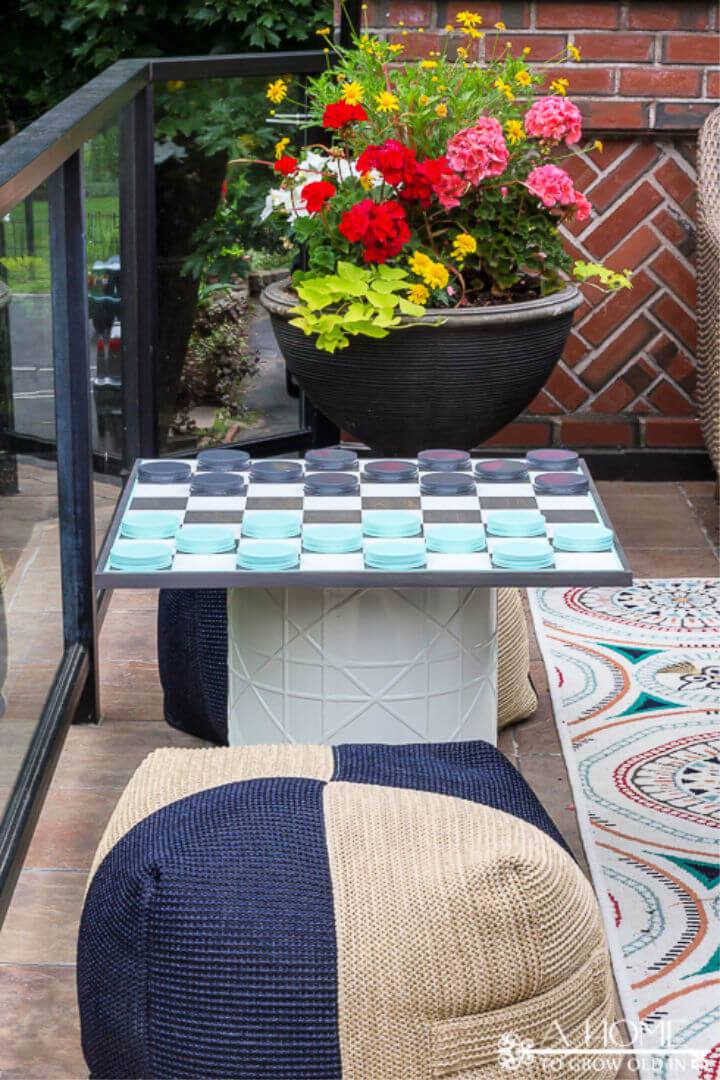 DIY Oversized Outdoor Checkerboard Game