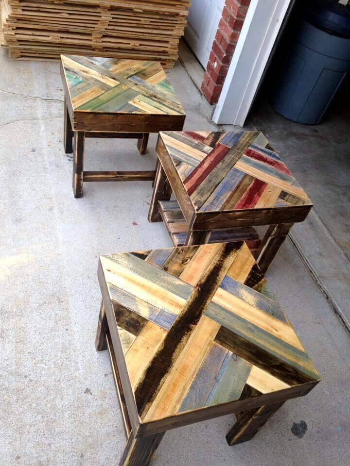 DIY Pallet End Tables