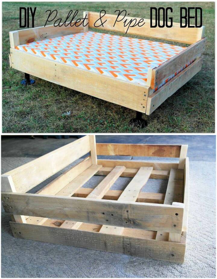 DIY Pallet Pipe Dog Bed Platform