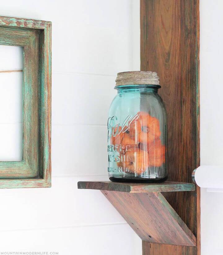 DIY Rustic Wall Sconce from Reclaimed Wood