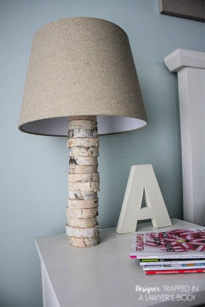 DIY Stacked Wood Lamp
