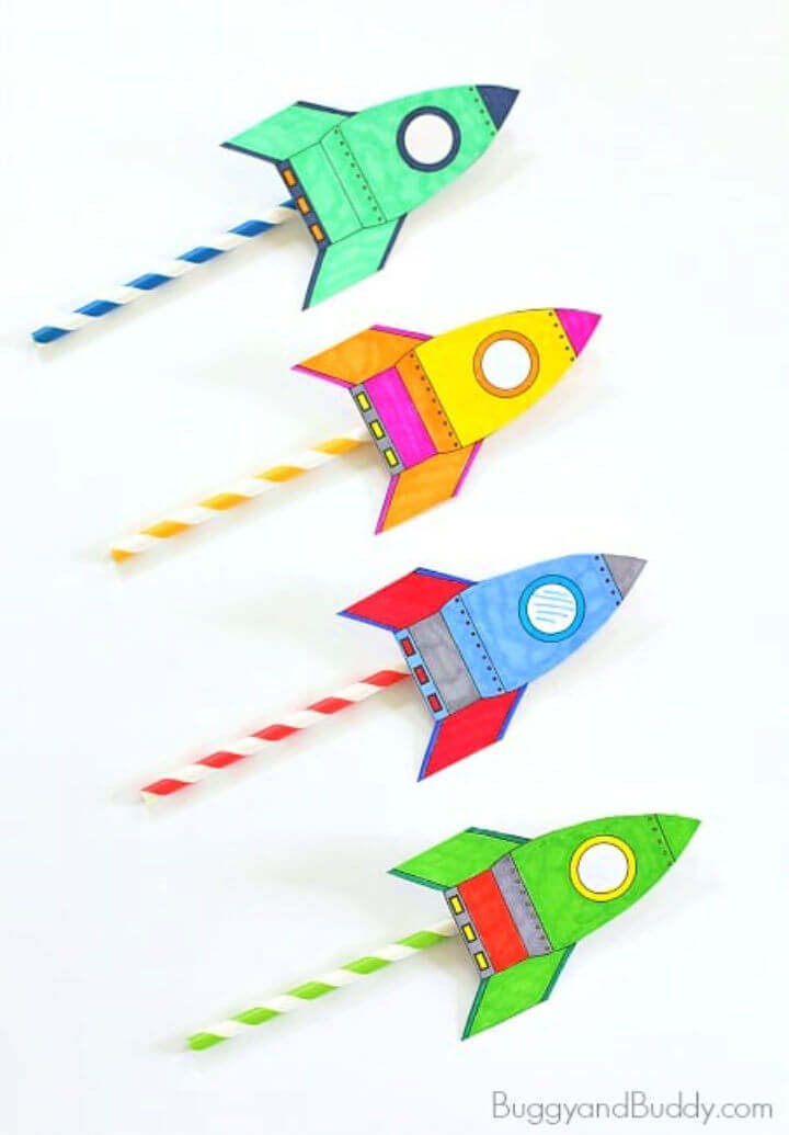 DIY Straw Rockets STEM for Kids