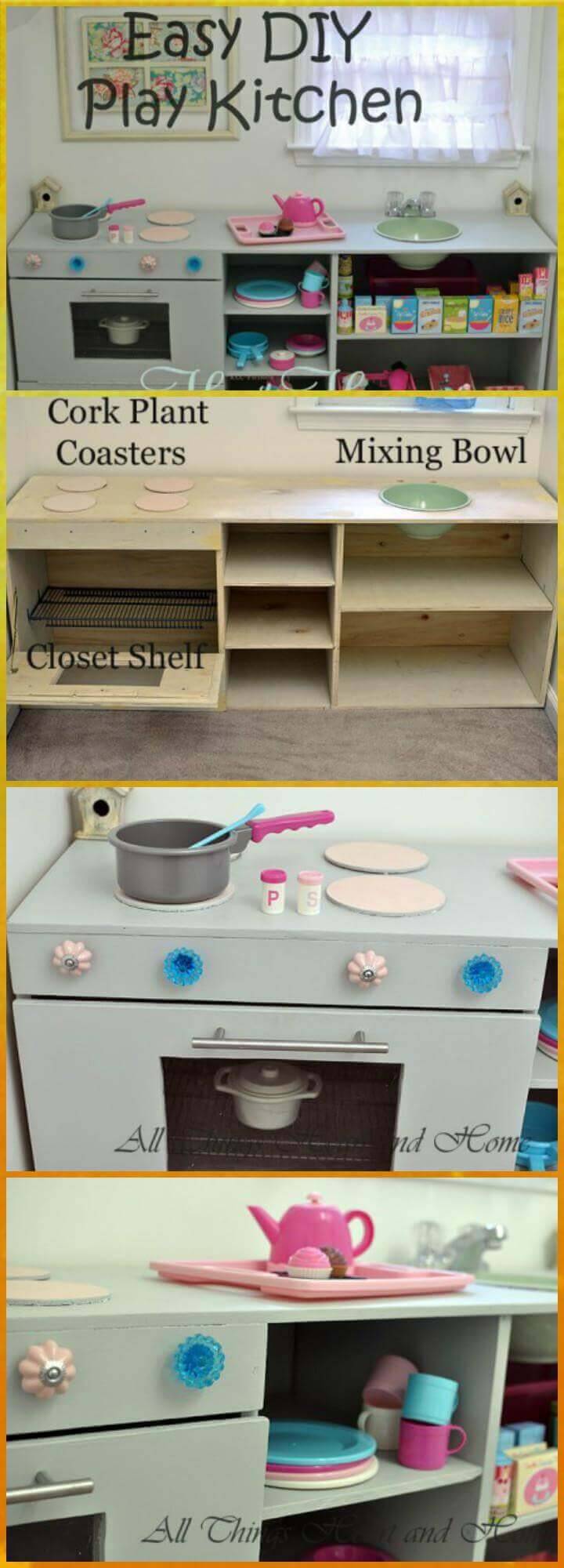 handcrafted easy kids play kitchen
