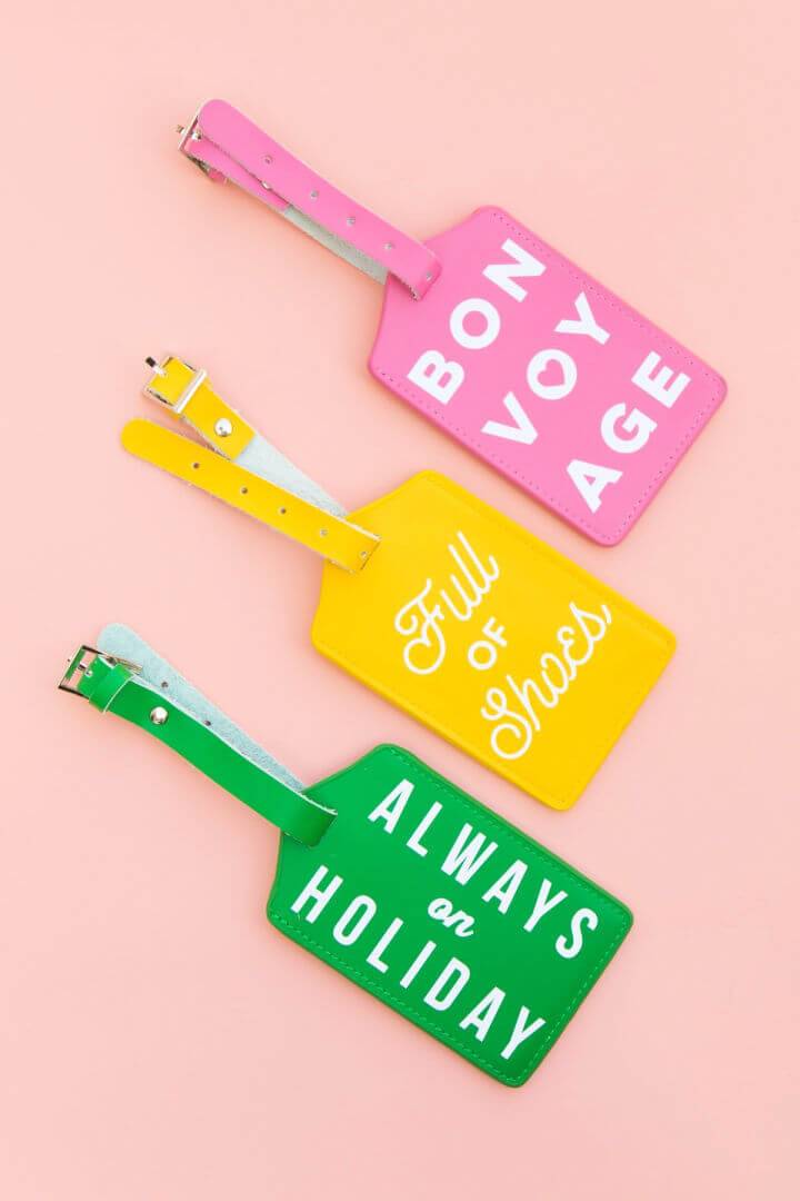 Homemade Typographic Luggage Tag