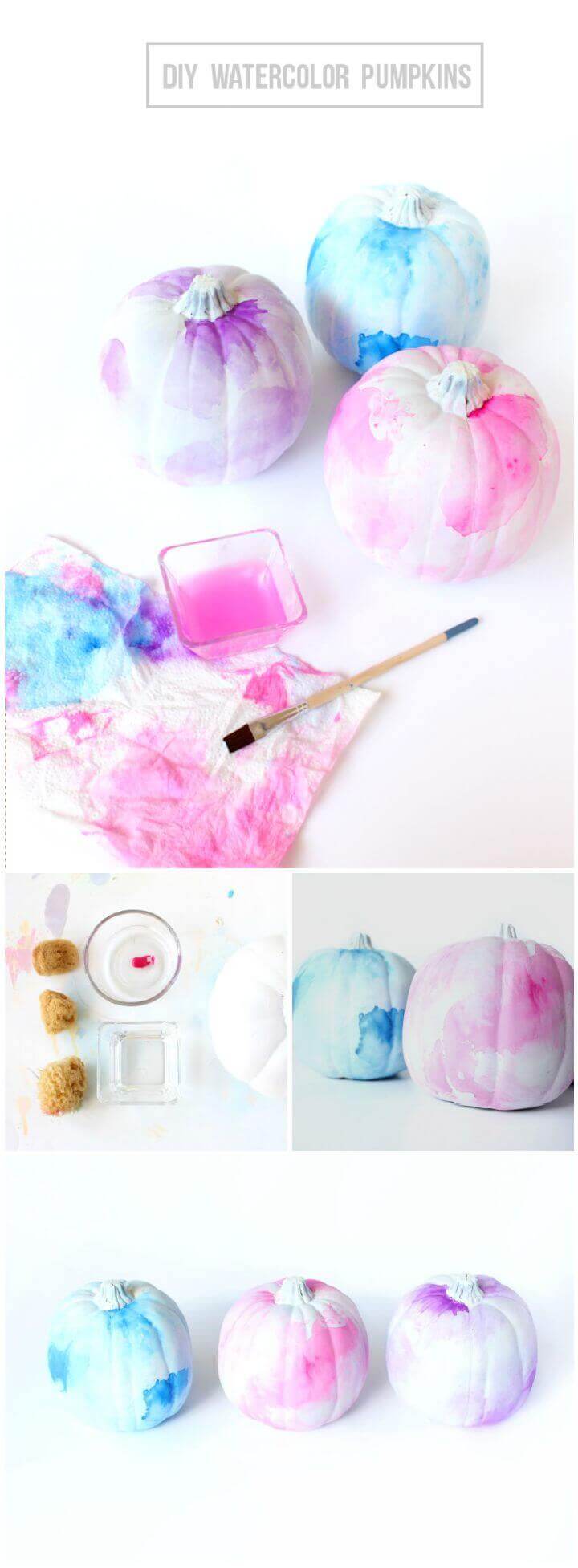 DIY Watercolor Pumpkins