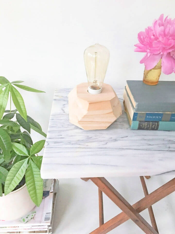 DIY Wooden Edison Bulb Table Lamp