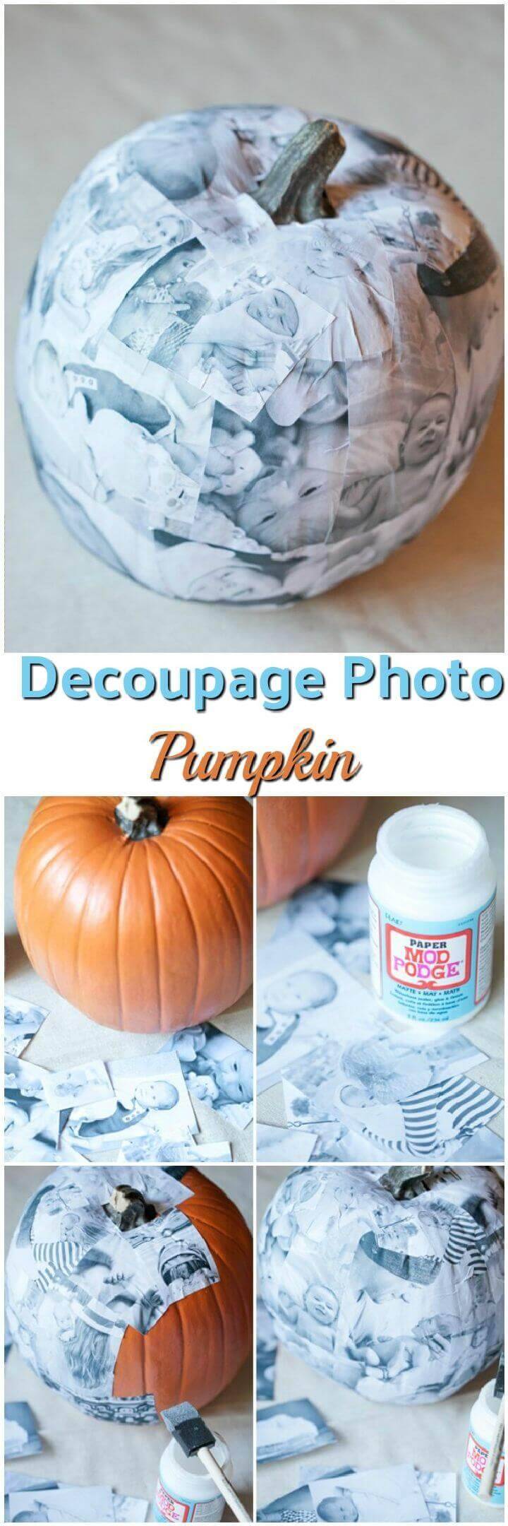 Decoupage Photo Pumpkin