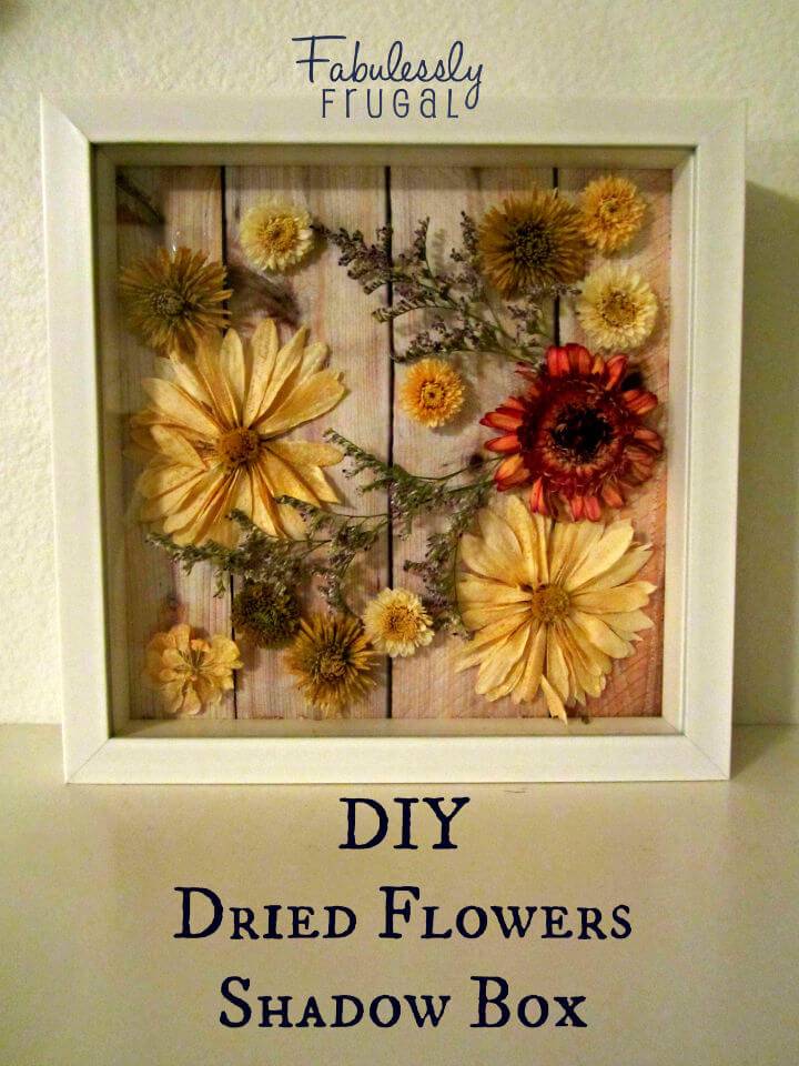Dried Flowers Shadow Box