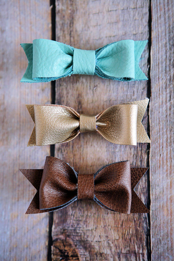 Simple DIY Leather Hair Bow