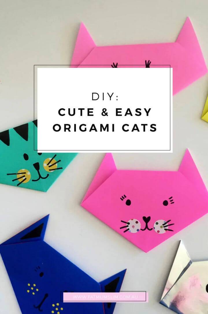 Easy and Cute DIY Origami Cats