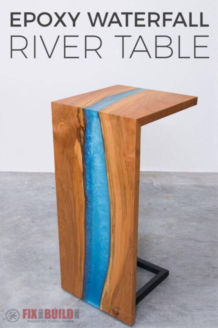 Epoxy River Table with Waterfall