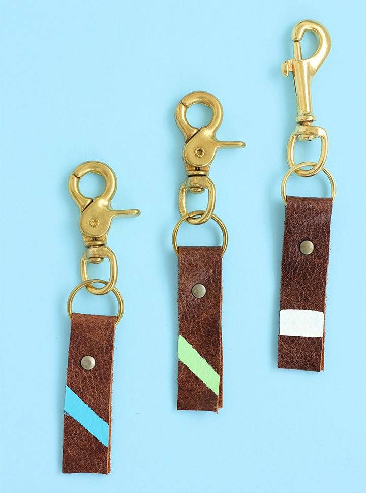 Easy DIY Father’s Day Leather Keychain