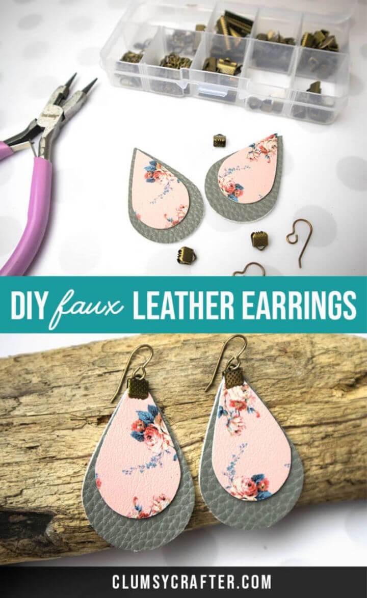 Faux Leather Earrings with Free Cut File