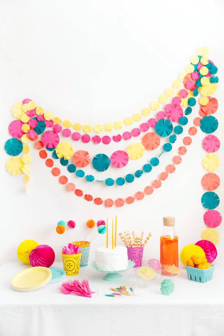 Fiesta Party Garland Using Colored Paper