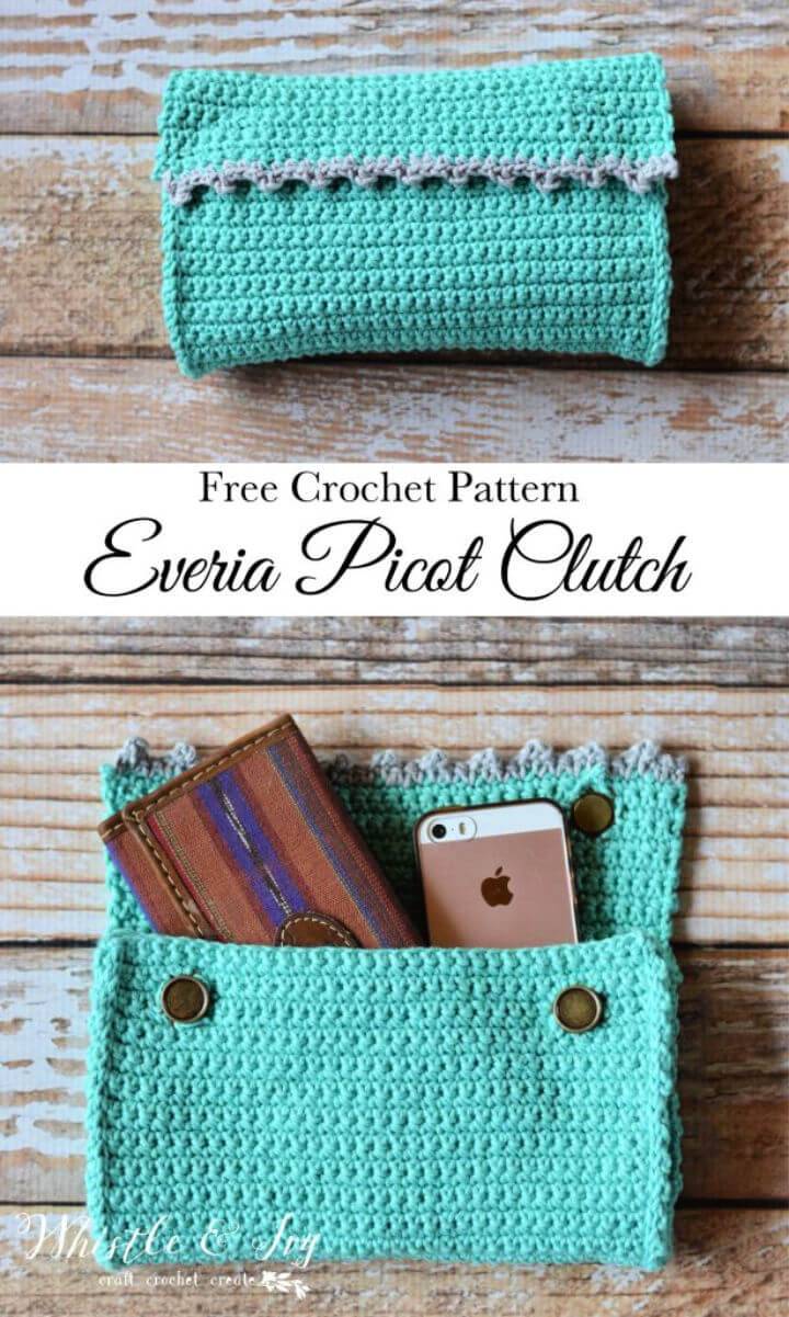 Free Crochet Everia Picot Clutch Pattern