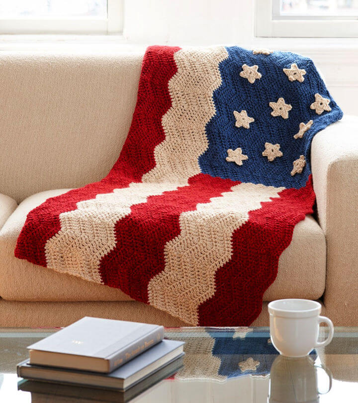  Crocheted Flag Afghan - Free Pattern