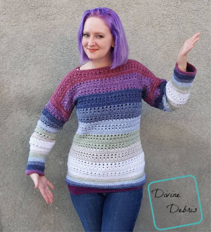 Free Crochet Sherbet Sweater Pattern