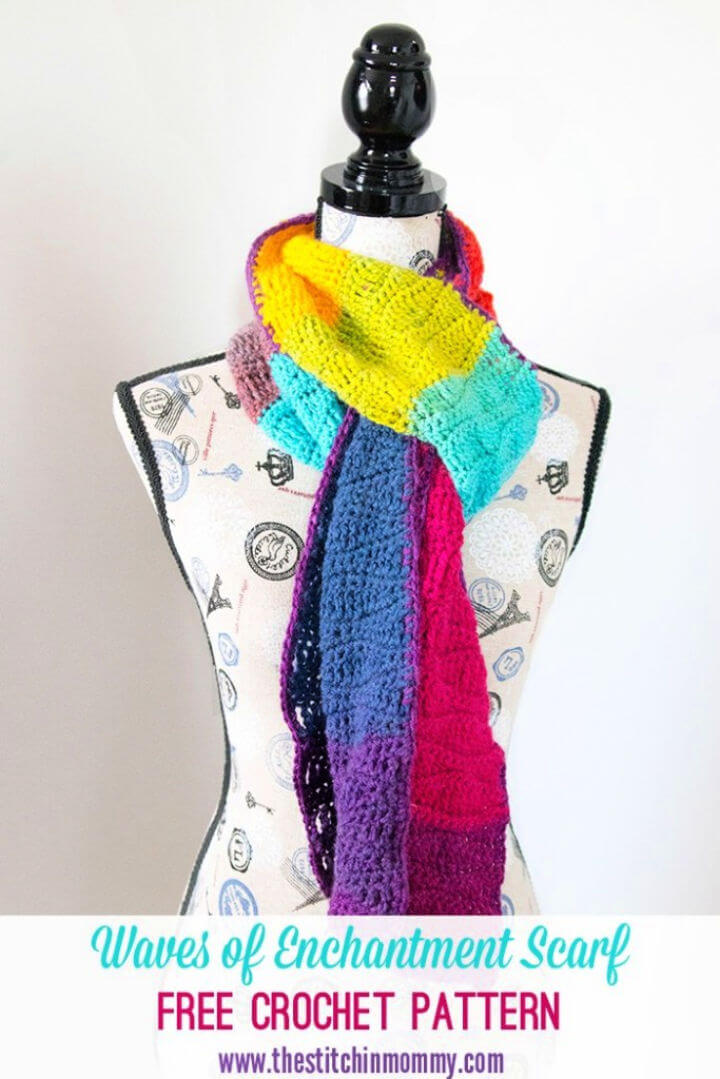 Free Crochet Waves Of Enchantment Scarf Pattern