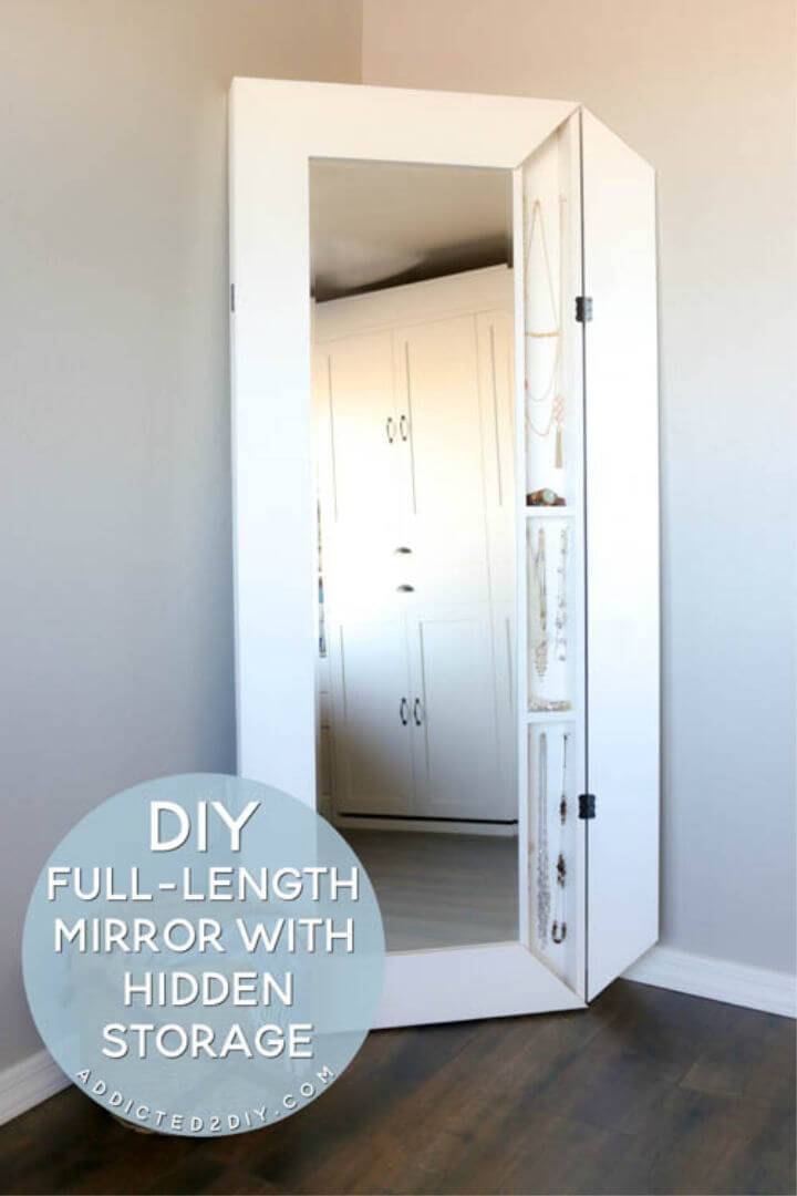 Full Length Mirror with Hidden Storage