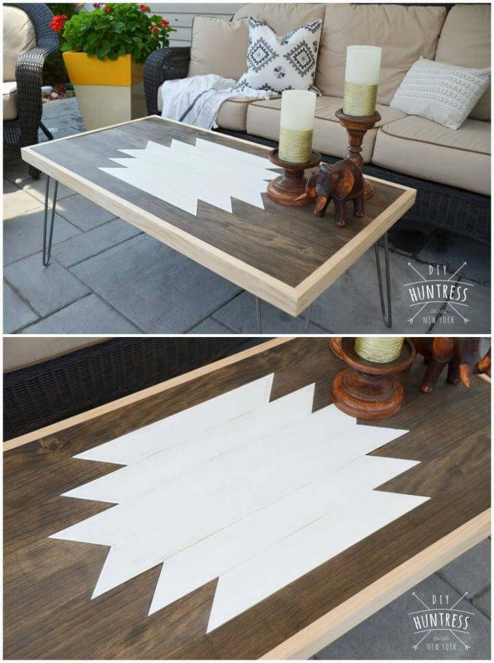 Geometric Wood Art Table