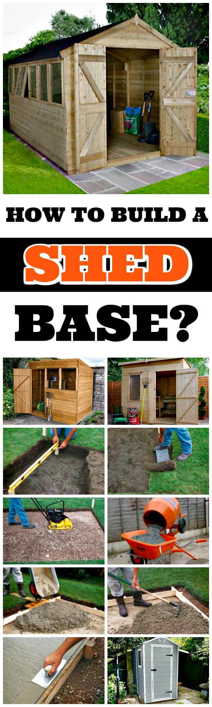 how to build a shed base