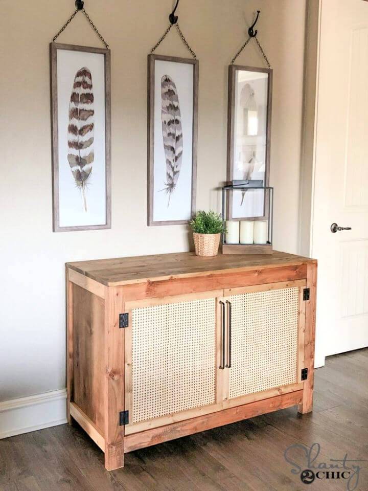 Free Cane Cabinet Woodworking Plan