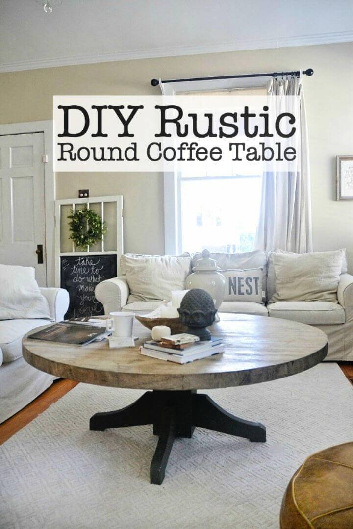 15 Diy Round Coffee Table Ideas Free, Round Coffee Table Building Plans