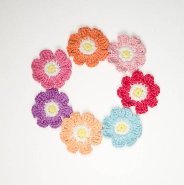 How to Crochet Scrap Yarn Flowers