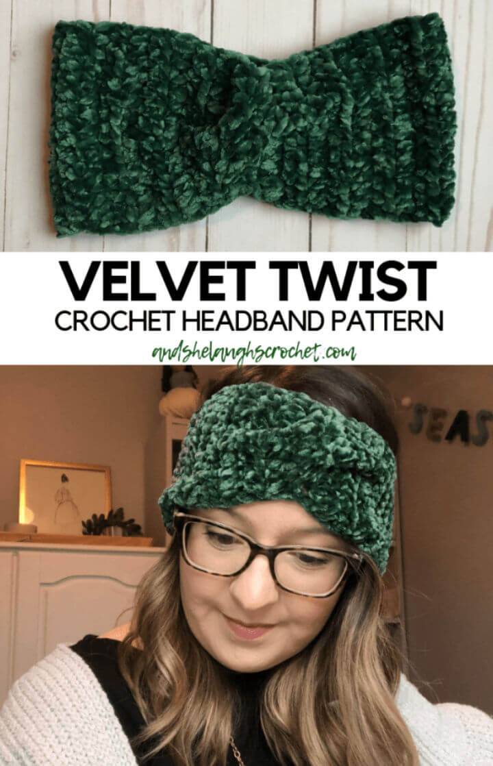 How to Crochet Velvet Twist Headband