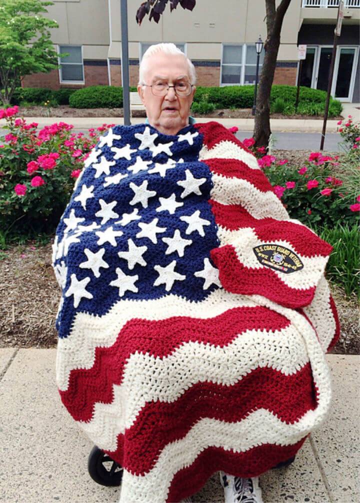 How to Crochet Wavy American Flag