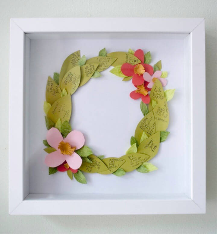 DIY Floral Wreath Shadow Box