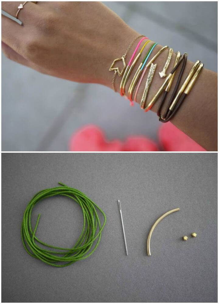 How to Make Gold Tube Bracelets