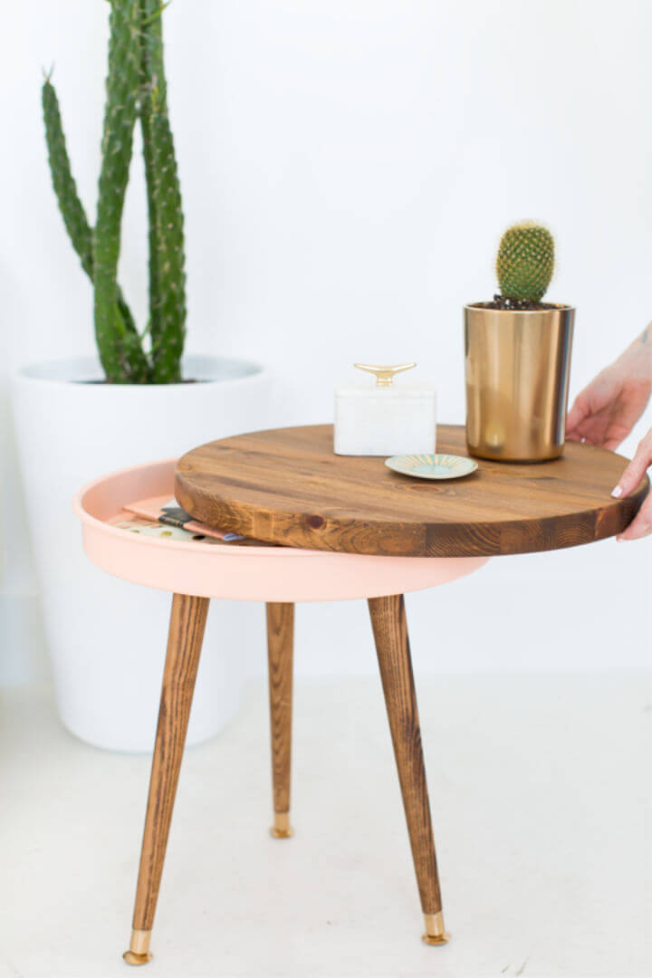 How to Make Mid Century Side Table