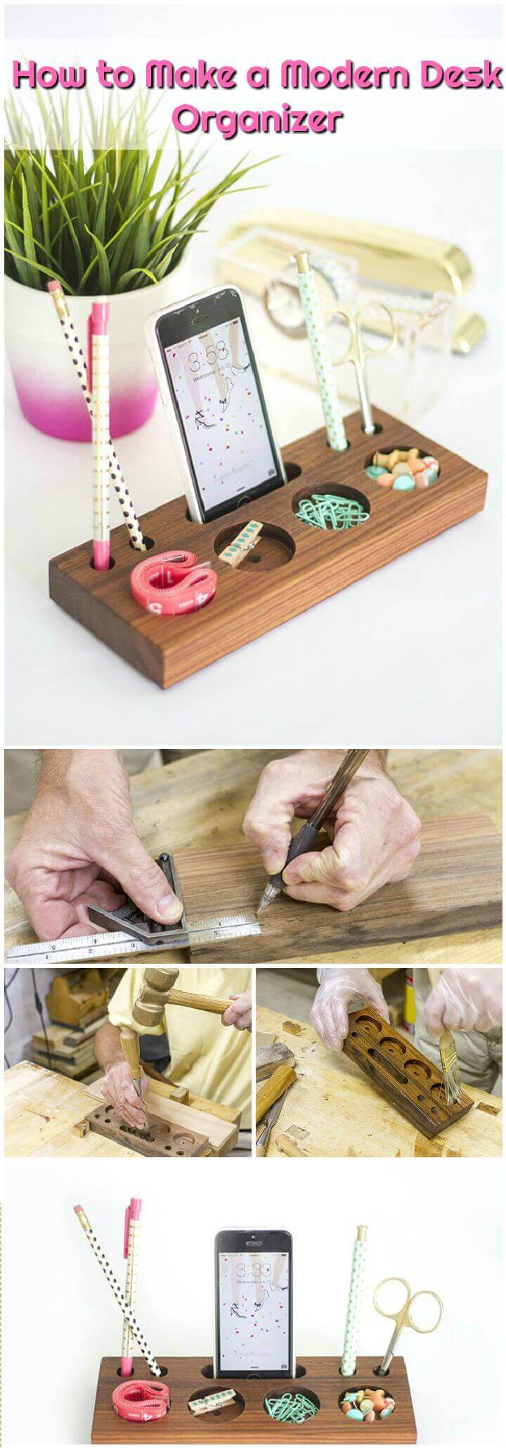 How to Make a Modern Desk Organizer