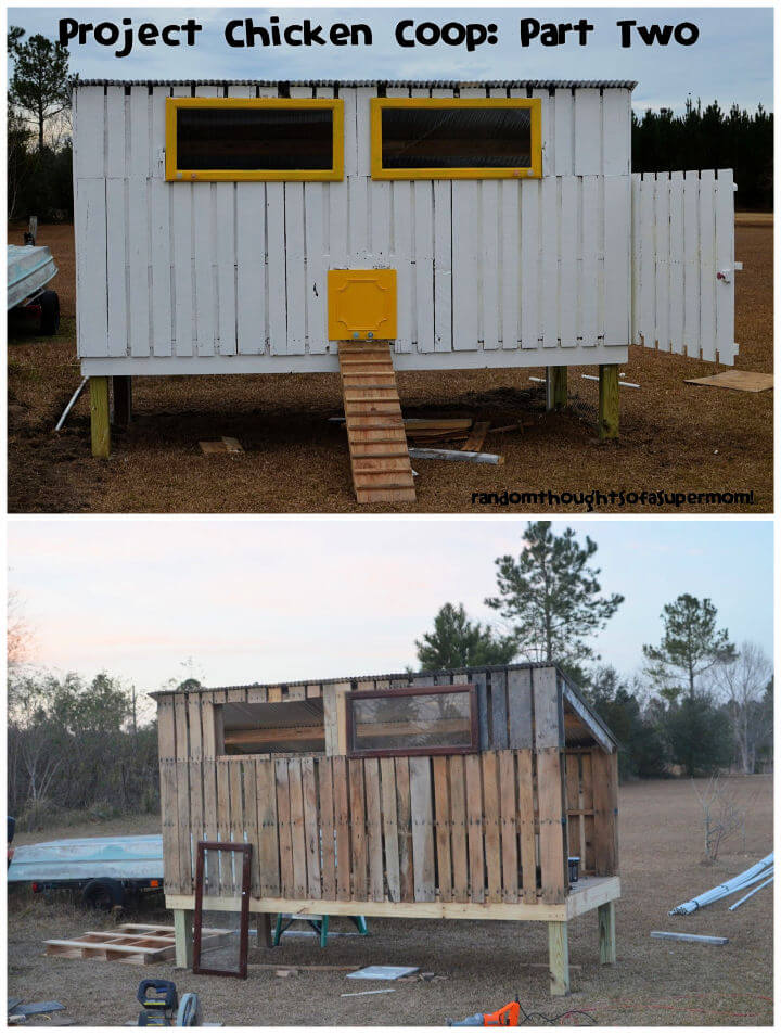 安価なDIYパレット鶏小屋