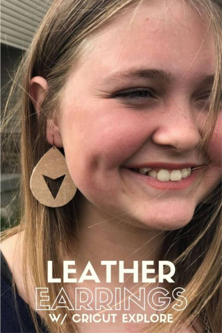 Leather Earrings with Cricut Explore