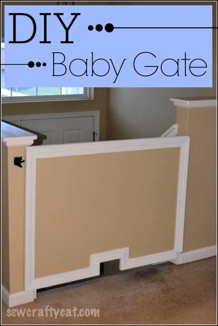 Handmade Baby Gate With Cat Door