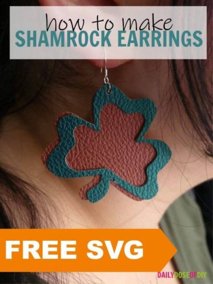 Make Leather Shamrock Earrings