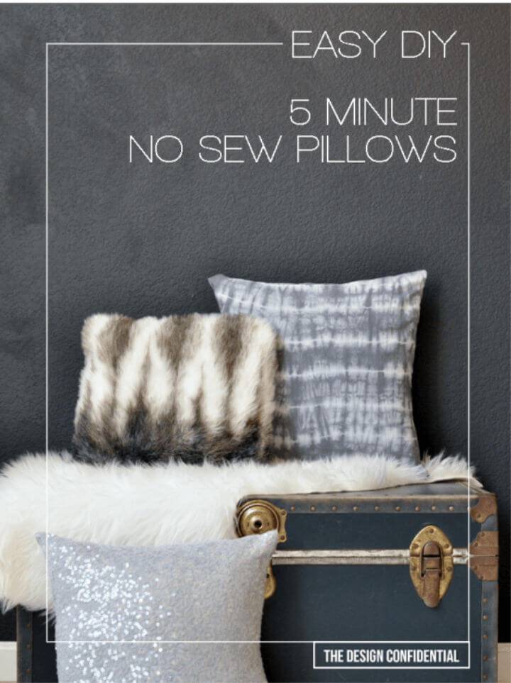 Make No Sew 5 Minute Pillows