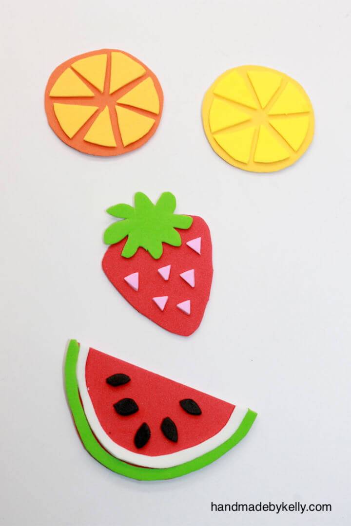 Make No mess Summer Fruit Magnets